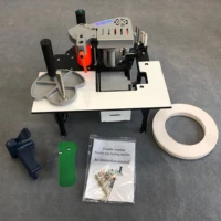 woodworking edge banding machine with fixed length trimming and end cutting functions with linear and curved rotation