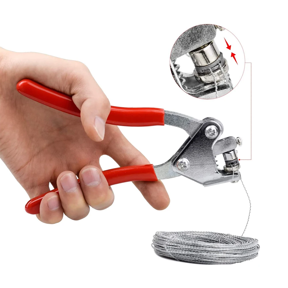 

Sealing Pliers Security Lead Tool Set Anti-Theft Diameter 8-10mm with 20 Round Seals 30m Security Wire Lead Seal Sealing Pliers