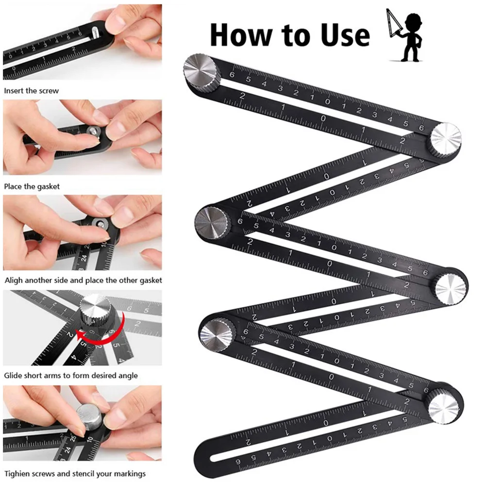 Локатор отверстий для плитки Многофункциональный регулируемый инструмент