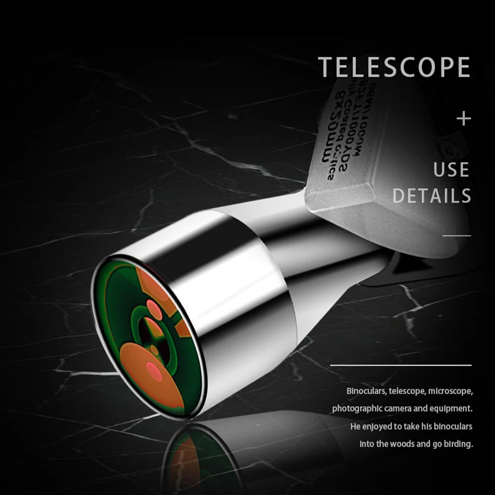 Мини Монокуляр из алюминиевого сплава HD Портативный 8X20 Карманный телескоп для