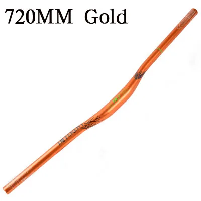 720mm Gold Светоотражающие велосипед подъемный руль 31,8 мм* 720/780 мм MTB AM XC DH Горные гоночный велосипед руль 5 градусов прямая стреловидность Велоспорт Запчасти - Цвет: 720mm Gold