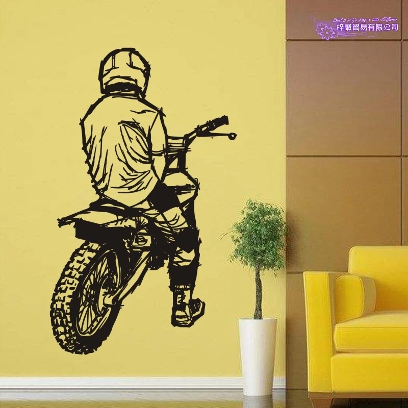 

Off-road Motorcycle Sticker Racing Vehicle Motocross Posters Vinyl Decor Mural Autocycle Wall Decals
