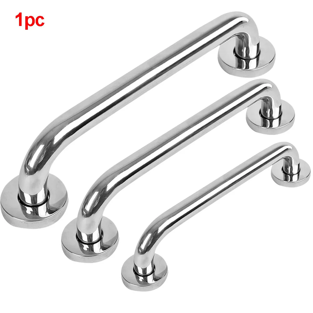 Silver Stainless Steel Anti-slip Safety Bathtub Handrails Shower Handle Straight Bathroom Grab Bar | Обустройство дома