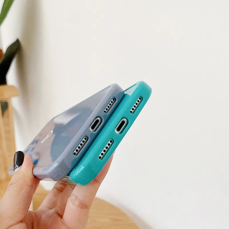 love heart camera protection phone case for iphone 11 12 13 pro se 2020 7 8 plus x xr xs max candy color glossy soft tpucover free global shipping