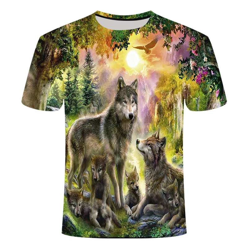 Новая летняя модная футболка с индийским принтом Мужская/wo Мужская 3D животными