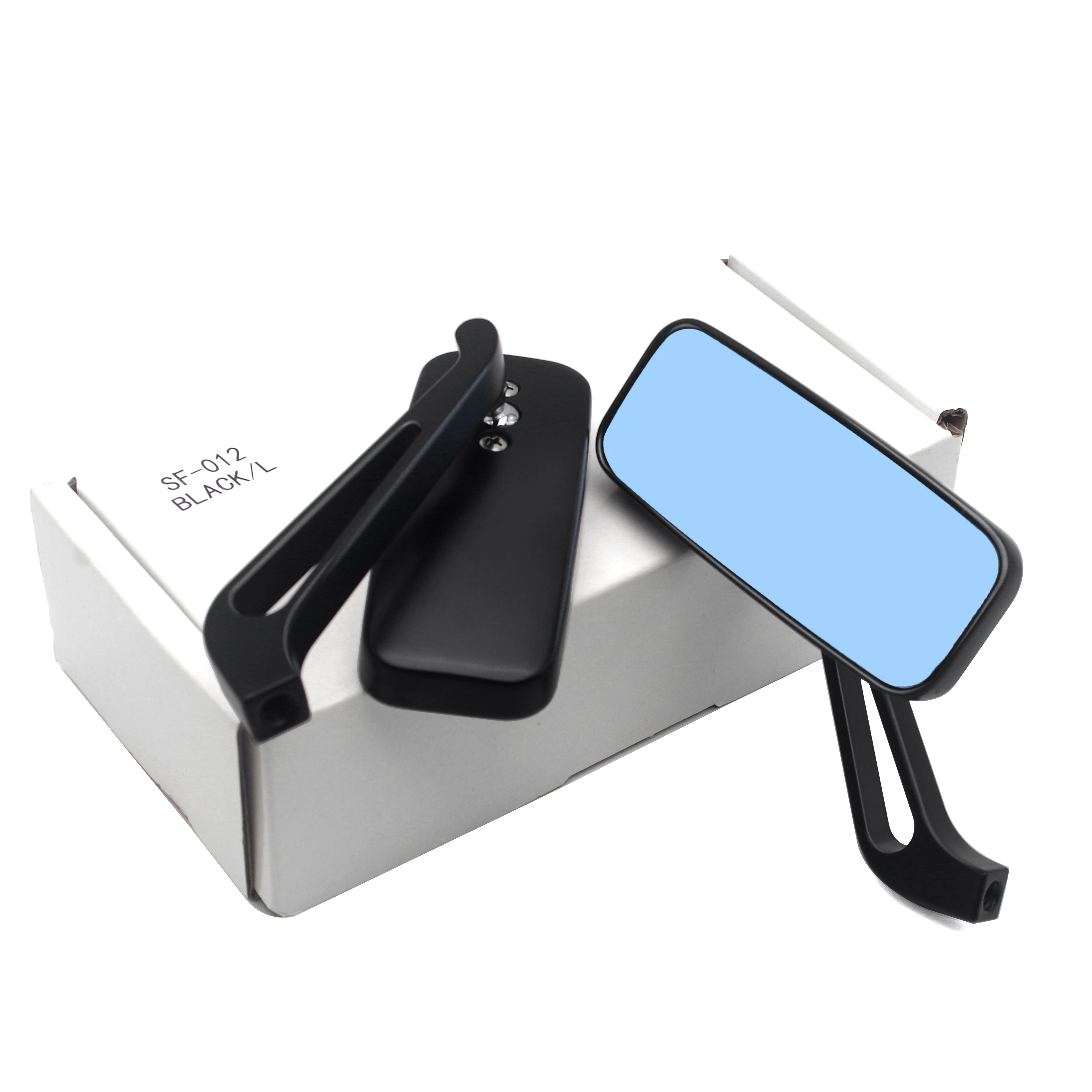 Универсальное боковое зеркало заднего вида для мотоцикла 8 мм 10 черное гонщиков