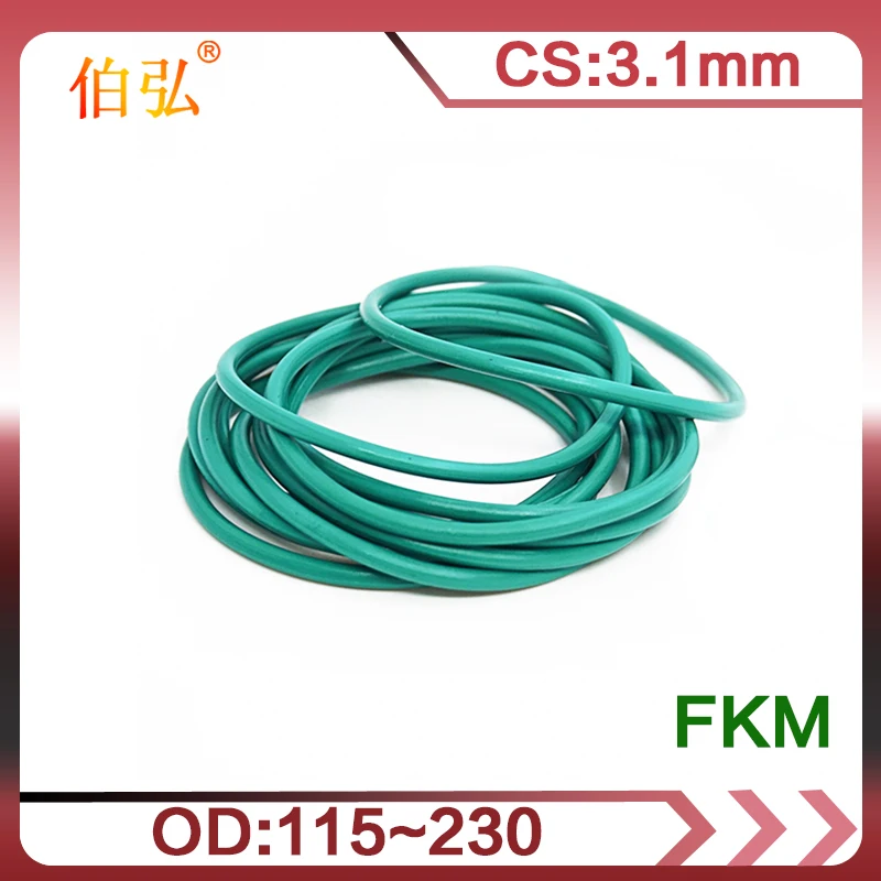 Фтор резиновое уплотнительное кольцо 1 шт./лот зеленый запечатывание FKM CS 3 мм