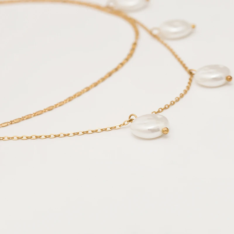 Двухслойное короткое колье-чокер ожерелье из искусственной кожи Очаровательные