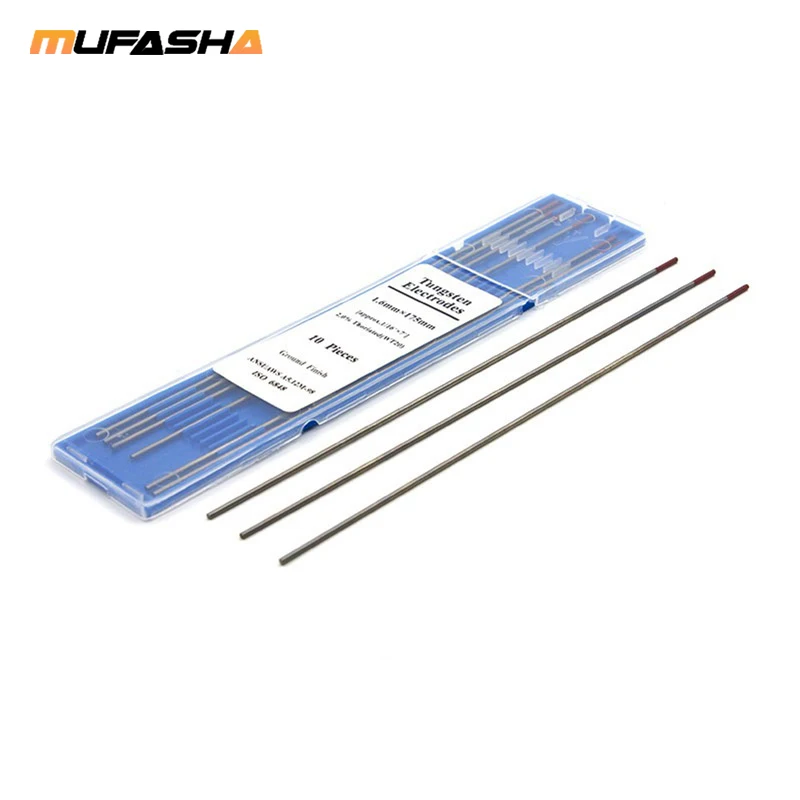 WT20 красные наконечники для заземления сварочные электроды Tig вольфрамовые 10 шт. в