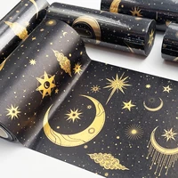 mengtai 12cm wide constellation girl masking washi tape gold star decorative adhesive tape scrapbooking planner sticker label