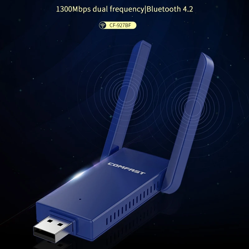 

USB Wifi Adapter 1200Mbps Dual Band Wi-Fi Dongle 2.4Ghz + 5Ghz Computer AC Network Card USB 3.0 Antenna