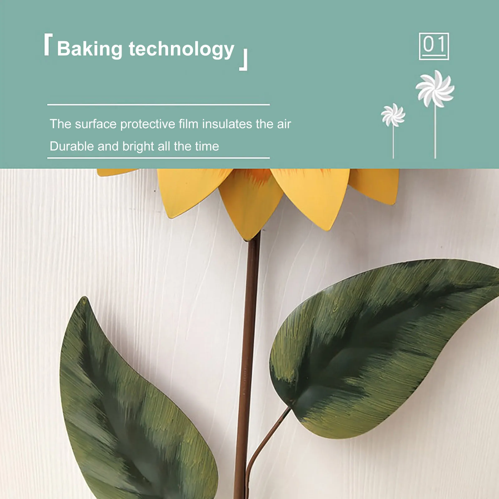 

Sunflower Dual Spinning Windmill Spinner Garden Stake Windmill Outdoor Garden Patio Decoration Outdoor Yard Wind Spinners#35