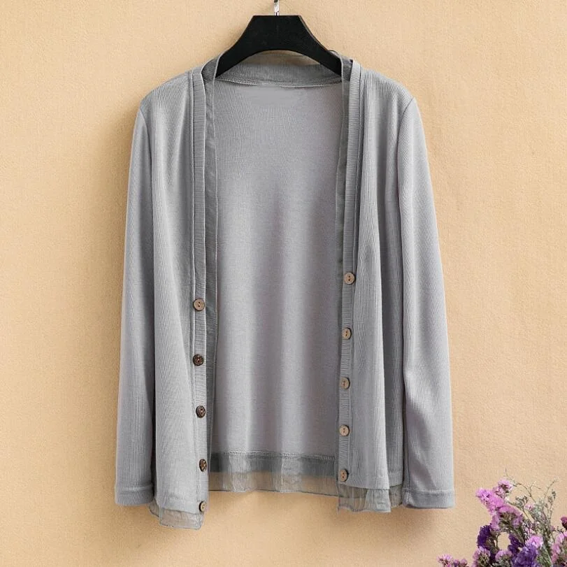 Кардиган женский вязаный с длинным рукавом повседневная шаль верхняя одежда