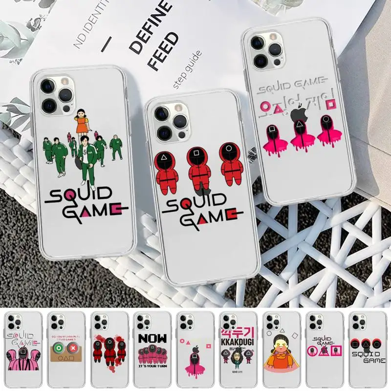 

Squid Game TV 456 Phone Case for iPhone 13 12 mini 11 pro Xs max Xr X 8 7 6 6s Plus 5s cover