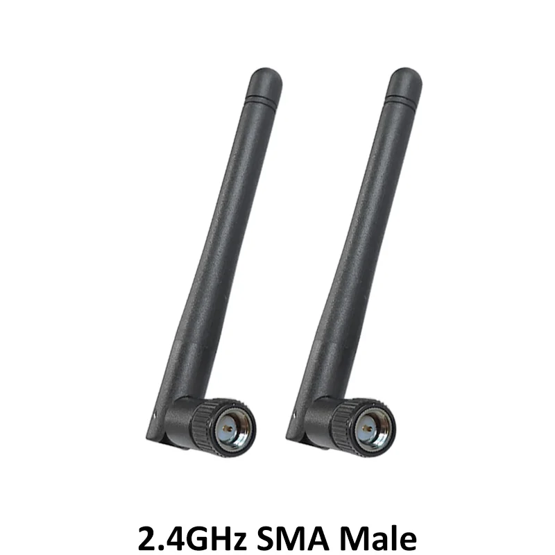 Grandwisdom 10pcs 2.4G antenna 3dbi sma male wlan wifi 2.4ghz antene pbx iot module router signal receiver antena high gain | Мобильные