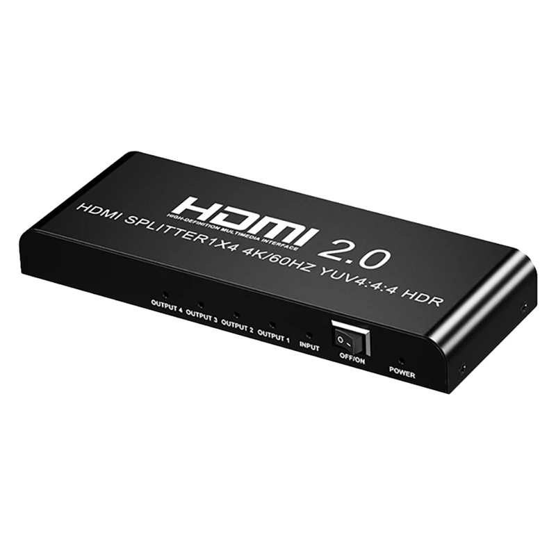 HDMI 2.0 1X4 Splitter HD Video 4K 60HZ For Computer Monitor DVD Player Projector Television(EU Plug) | Электроника