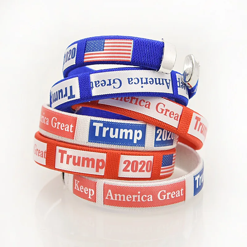 Лидер продаж модный простой браслет Трампа 2020 цветной спортивный резиновый
