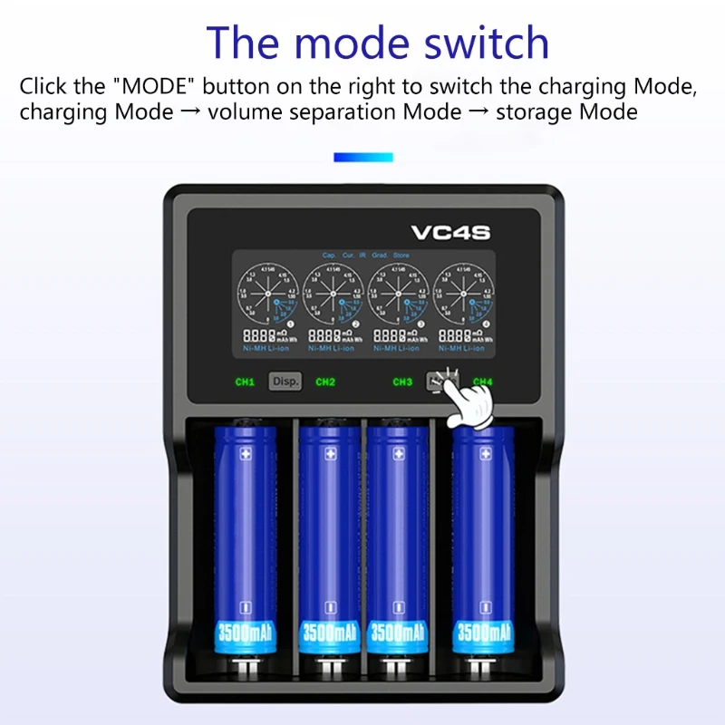 

Universal Battery Charger LCD Display Speedy Smart for rechargeable Battery 27RA