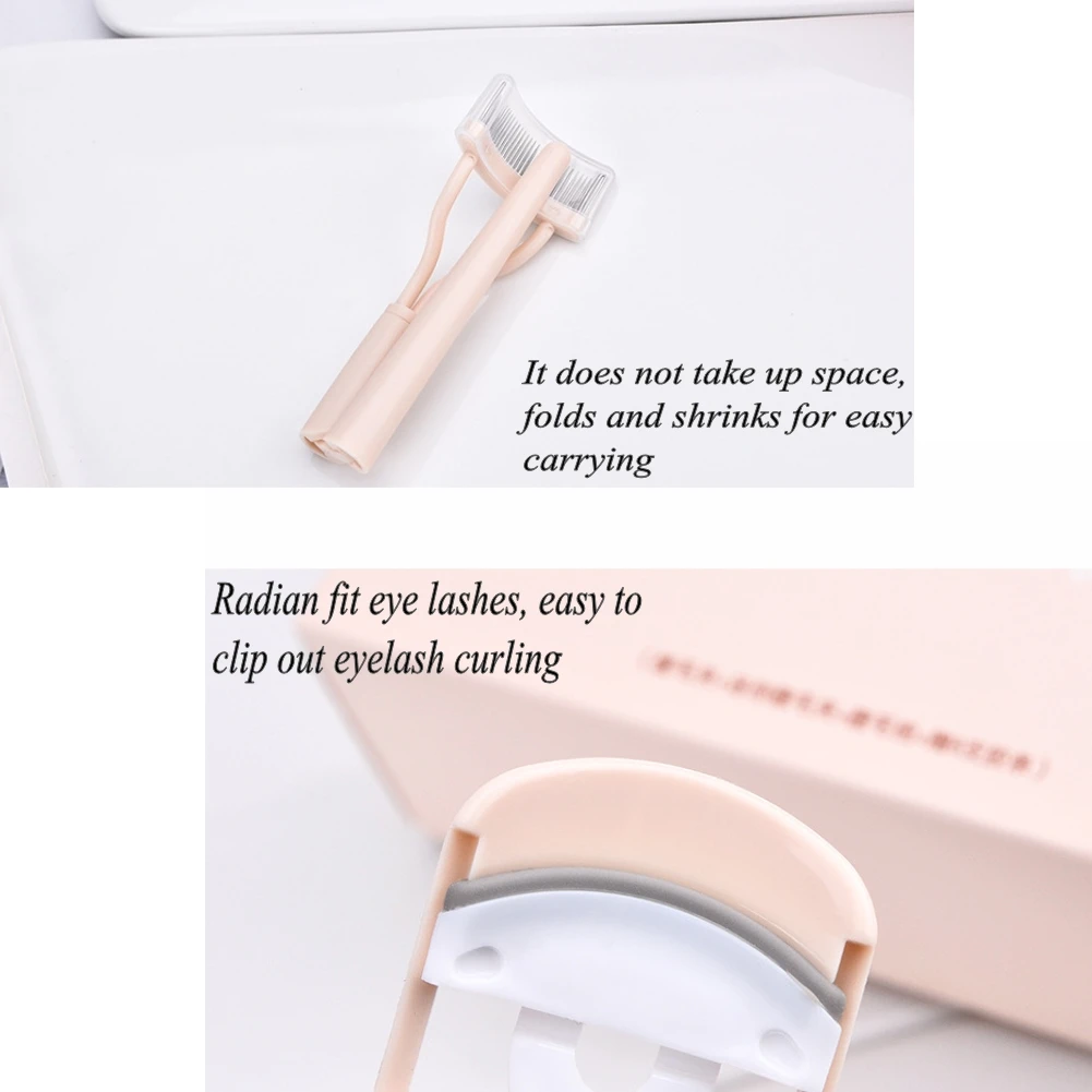 

3-piece set Eyelash Curler Eyelash Comb Lash Separator Foldable Mascara Clip False Eyelashes Nature Curl Makeup Tools