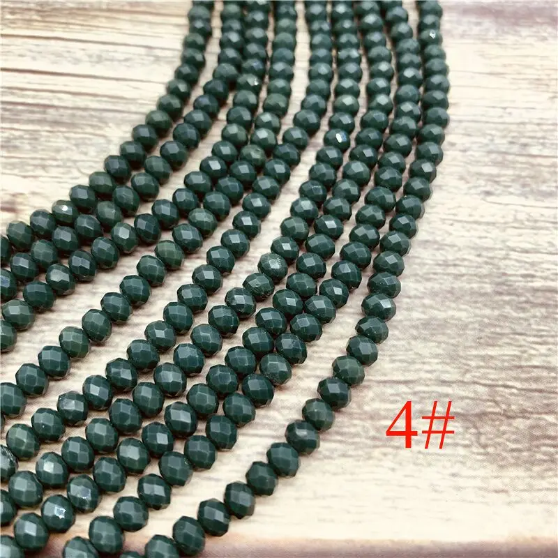 

2x3mm/3x4mm/4x6mm Crystal Rondel Beads Faceted Glass Beads For Jewelry Making DIY Female Bracelet Necklace Jewelry