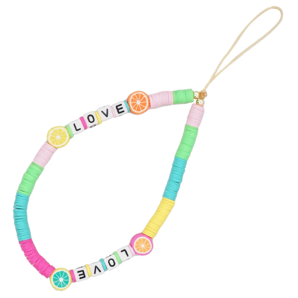 

Bohemian Soft CeramicBeads Mobile Phone Chain Fashion Handbag Strap Anti-Lost Lanyard Phone Case Hanging Cord For Women Jewelry