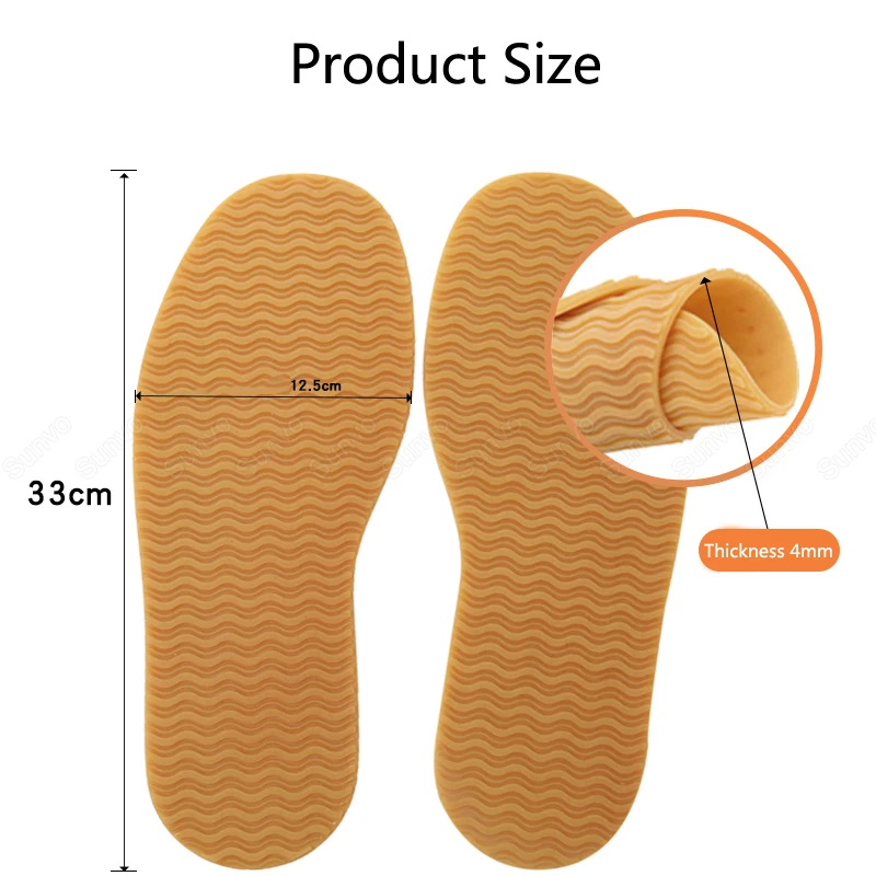 Sunvo Rubber Soles for Making Shoes Replacement Outsole Anti-Slip Shoe Sole Repair Sheet Protector Sneakers High Heels Material images - 6