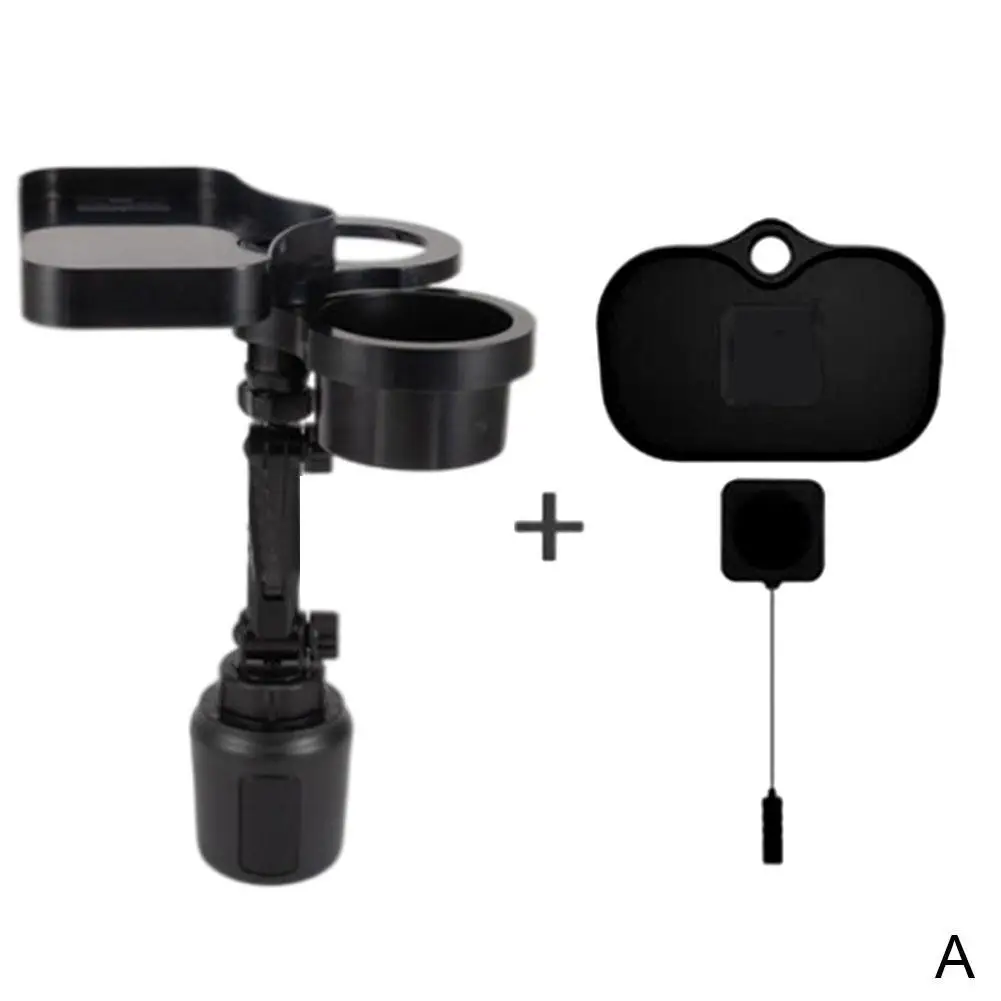 

2 In 1 Vehicle-mounted Slip-proof Cup Holder 360 Degree Rotating Multifunctional Shelf with Wireless Charging Car Accessory