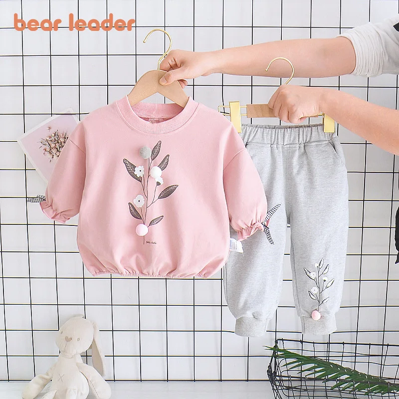 

Bear Leader Baby Girls Clothing Sets Autumn Girl Flowers Print Clothes Kids Tracksuit Children Clothing Suits 2Pcs 1-5 Years