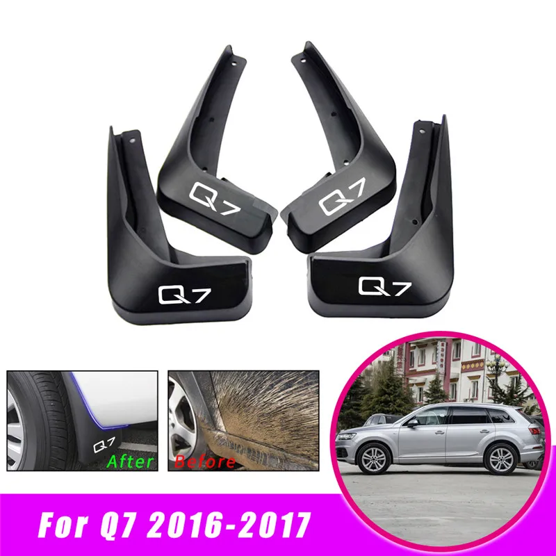 Спереди и сзади Брызговики для Audi Q7 2016 2017 автомобиля Fender аксессуары | Автомобили