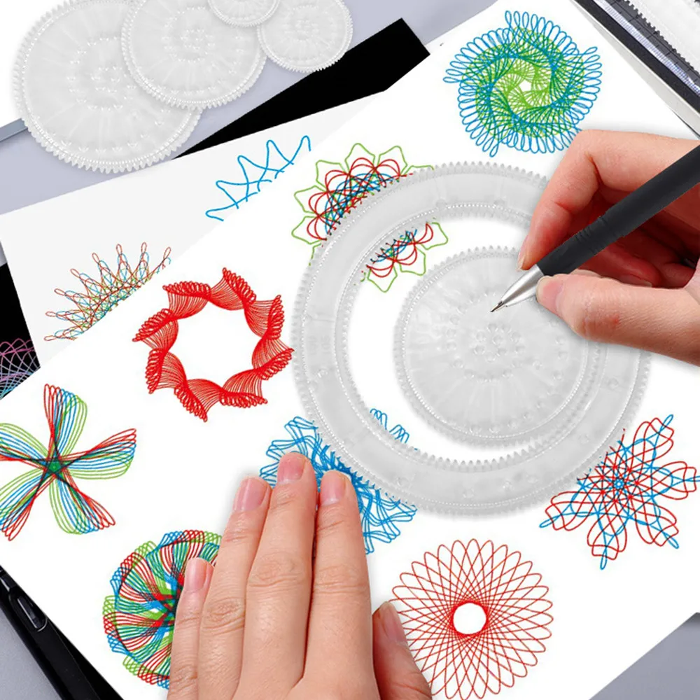 

27Pcs/set Drawing Plastic Ruler Set Children's Art Painting Template Ruler Stationery School Painting Tools Supplies