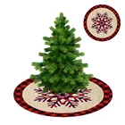 Юбка для семейной рождественской елки, коврик с узором в виде снежинок, напольный ковер, праздничный подарок, домашнее вечерние ничное украшение для дома