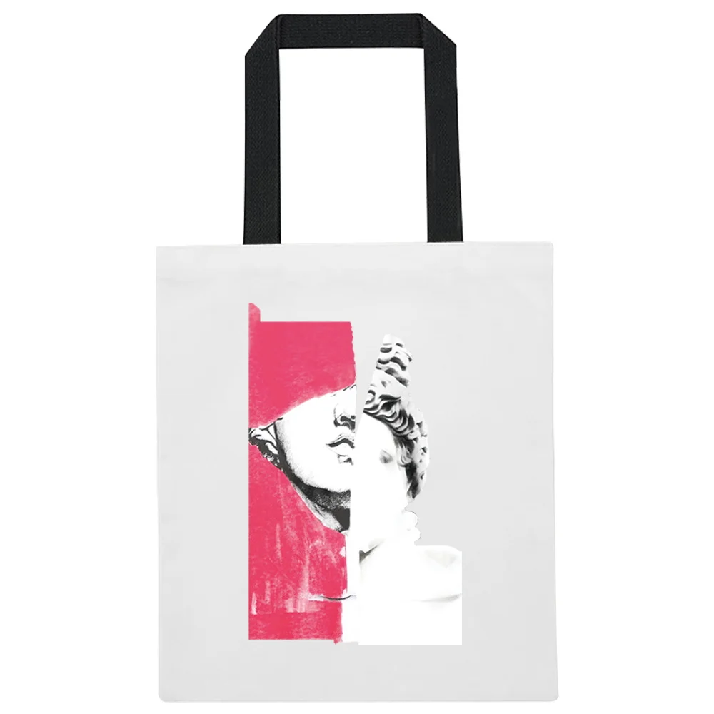 

Women's Shopping Bag Canvas Harajuku Style Printed Portable Crossbody Shoulder Bags Eco-friendly Large Capacity