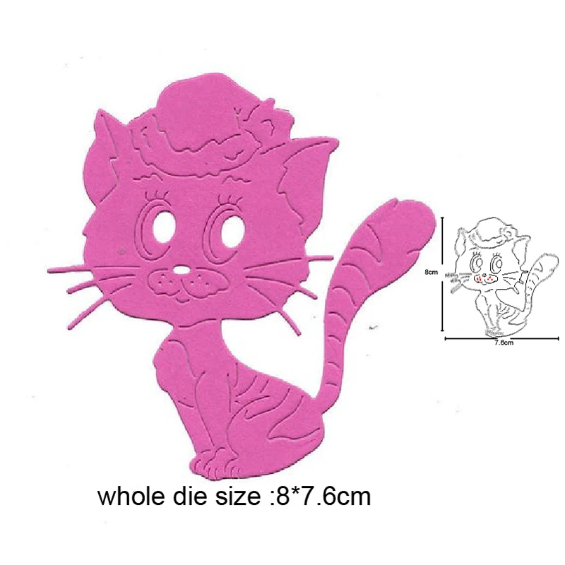 

Christmas Cat Metal Cutting Dies for DIY Scrapbooking dies Stamp Cards Making Decorative Craft Embossing Die Cuts Stencils dies