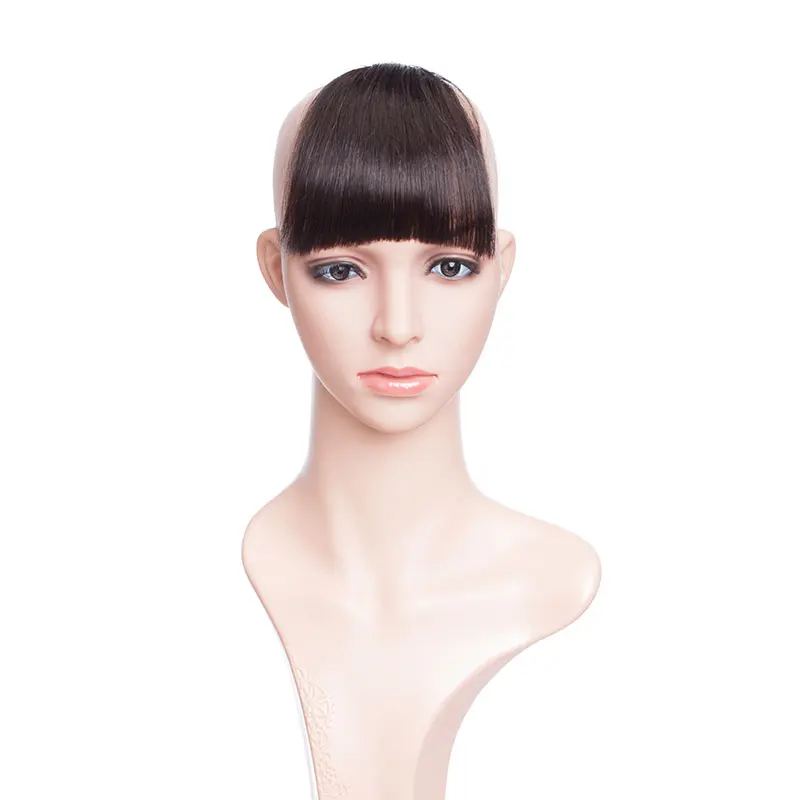 SEGO прямые чистые цвета тупые челки челка из человеческих волос на заколках