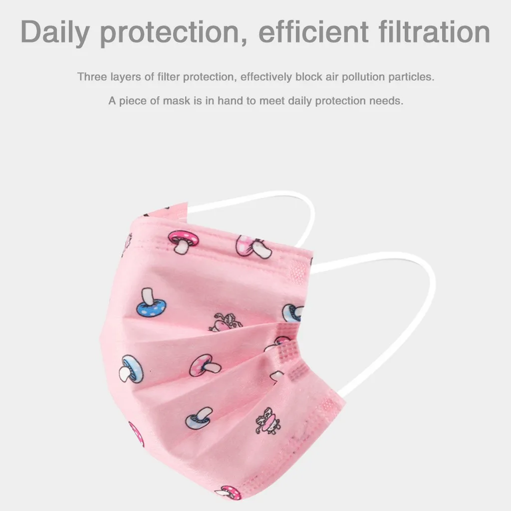 

10pcs Mascarillas Cartoon Kids Disposable Mask 3 Layer Filter Dust Children's Protective Face Mask Masque Fast Delievry