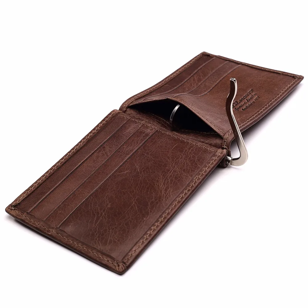 Кошелек GZCZ из натуральной кожи для мужчин и женщин Модный складной бумажник