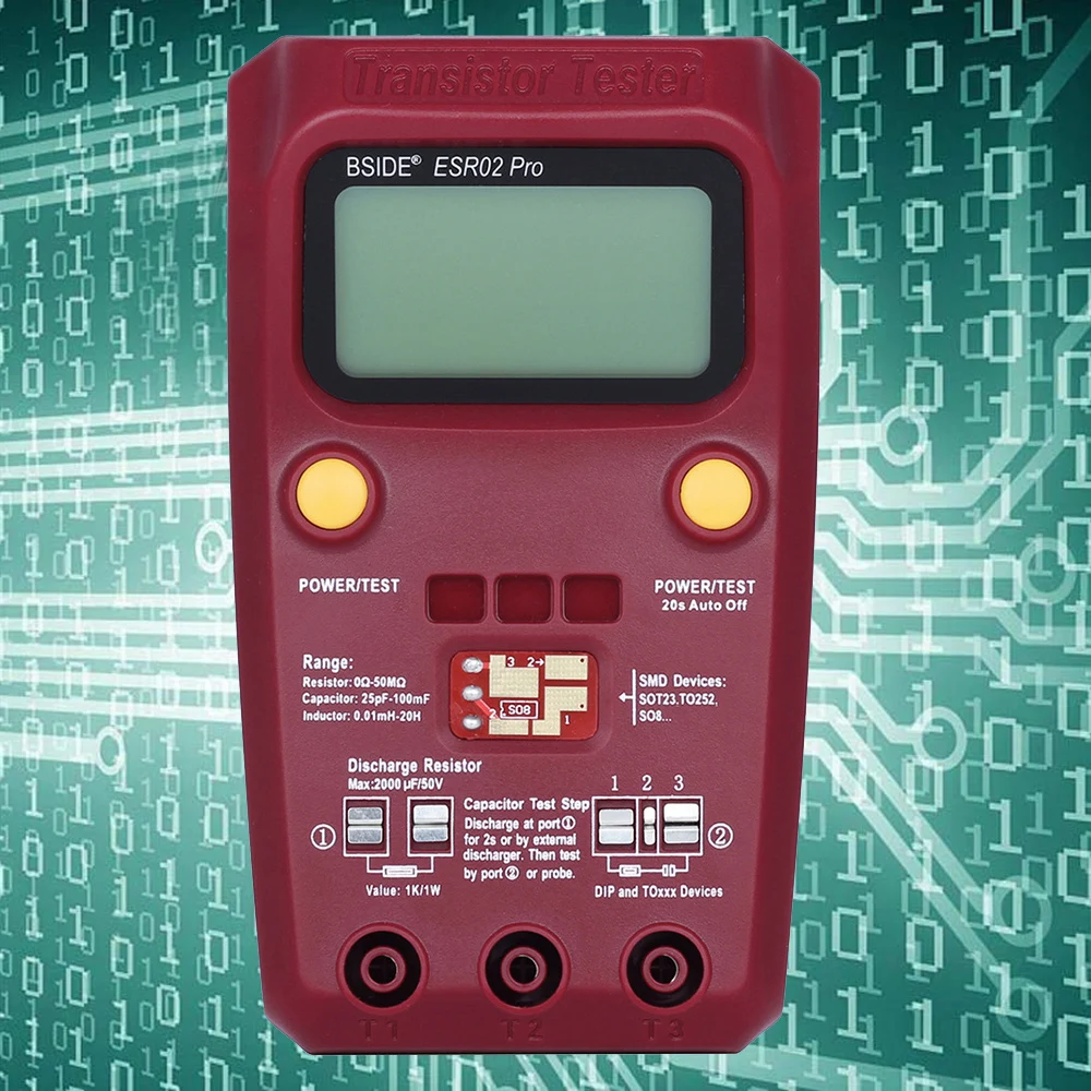 BSIDE ESR02 Pro транзистор ESR/SMD Test er M328 умный диодный Триод Емкость резистор измеритель