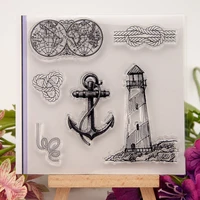 clear stampsseals for scrapbooking diy card makingalbum silicone decoration crafts t1301 anchor lighthouse
