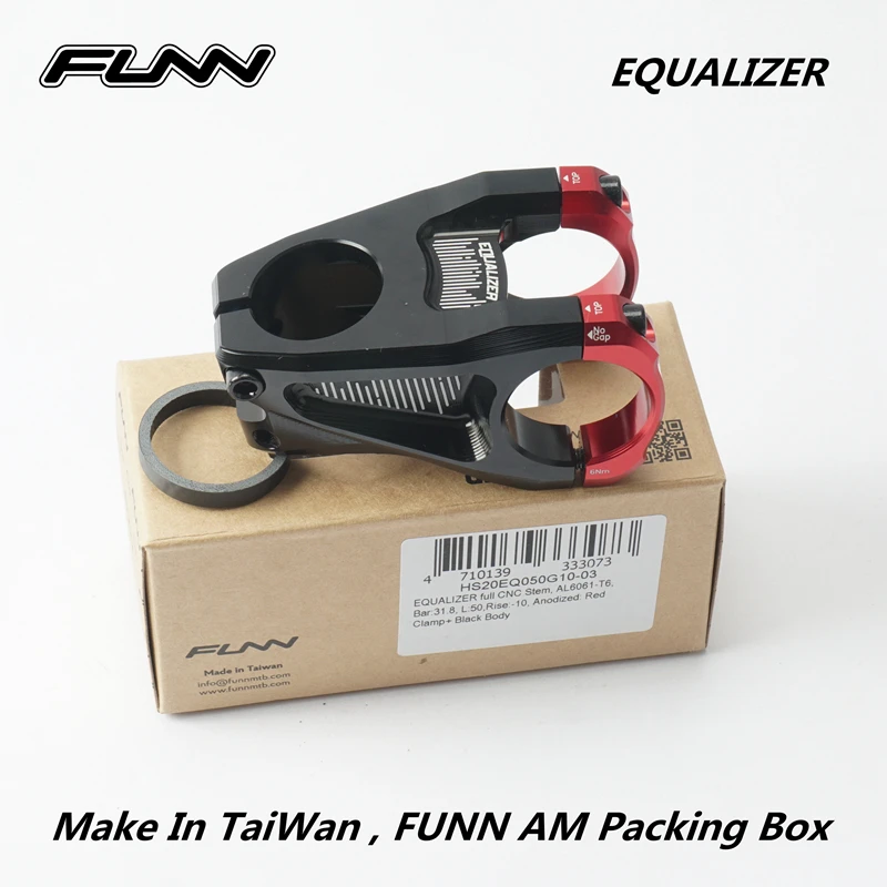 FUNN EQUALIZER MTB Mountain Bike Full CNC ENDURO AM XC -10 Degree 31.8MM 35MM Bar Clamp 50MM EXTEND 28.6MM Steer Bicycle Stem | Спорт и