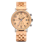 Мужские деревянные кварцевые часы Bobo Bird, мужские наручные часы с автоматической датой, кварцевые часы, мужские наручные часы с деревянным ремешком, мужские часы