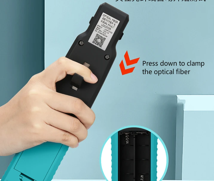 

Optical Fiber Identifier test equipment and visual fault locator VFL with universal adapter