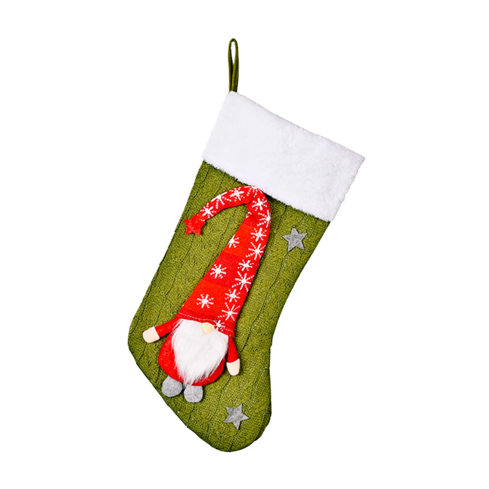 

Tree Decoration Multifunction Kids Hanging Ornament Santa Claus Gift Holder Portable Reusable Washable Christmas Stocking Home