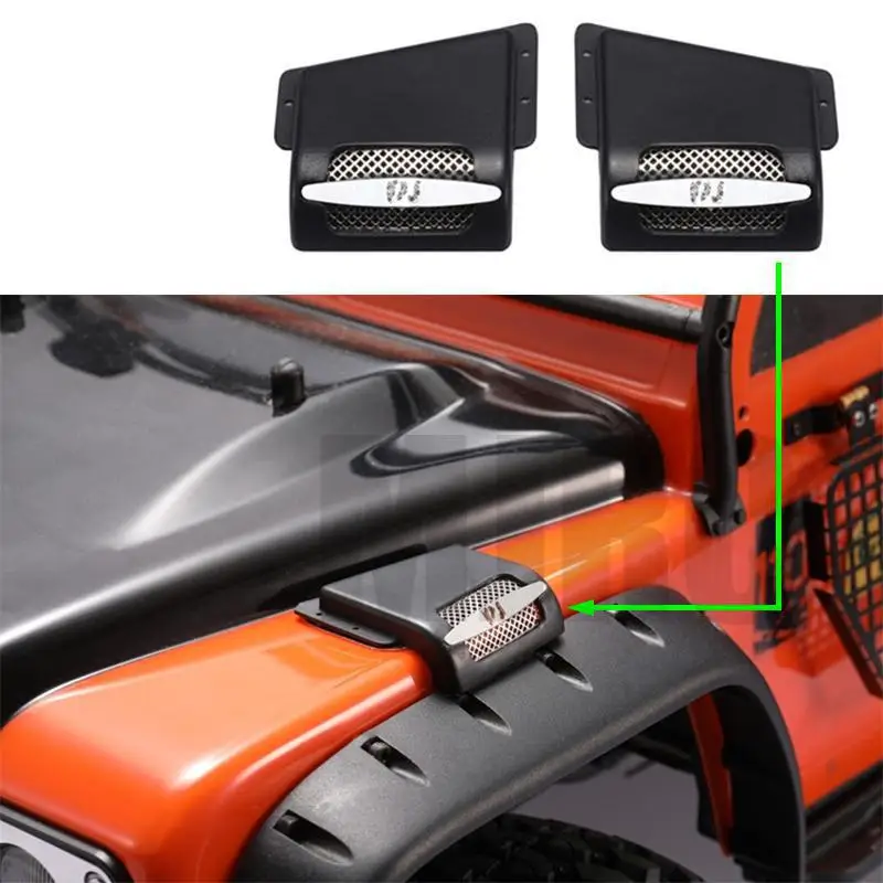 

2pcs analog air filter engine air intake 1/10 RC tracked vehicle For Trax RC4WD D90 D110 TRX-4 Defender TRX4 82056-4