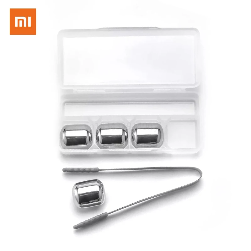 

Xiaomi Circle Joy Ice Block 304 Stainless Steel Washable Block Reusable Use For Wine Juice and Various drinks