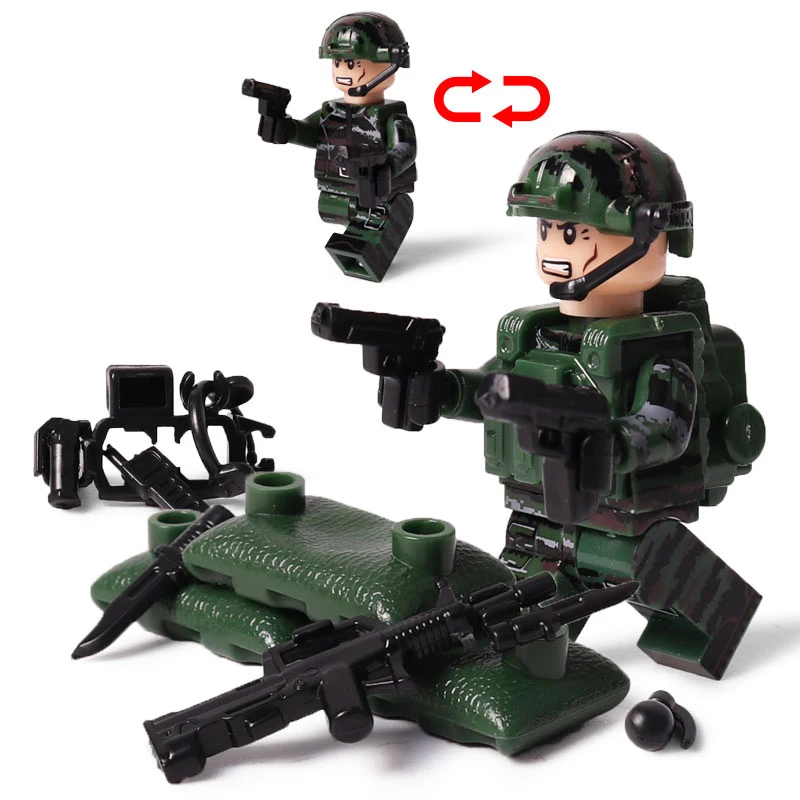 Спецназ новые совместимые просветленные военные фигурки морские котики