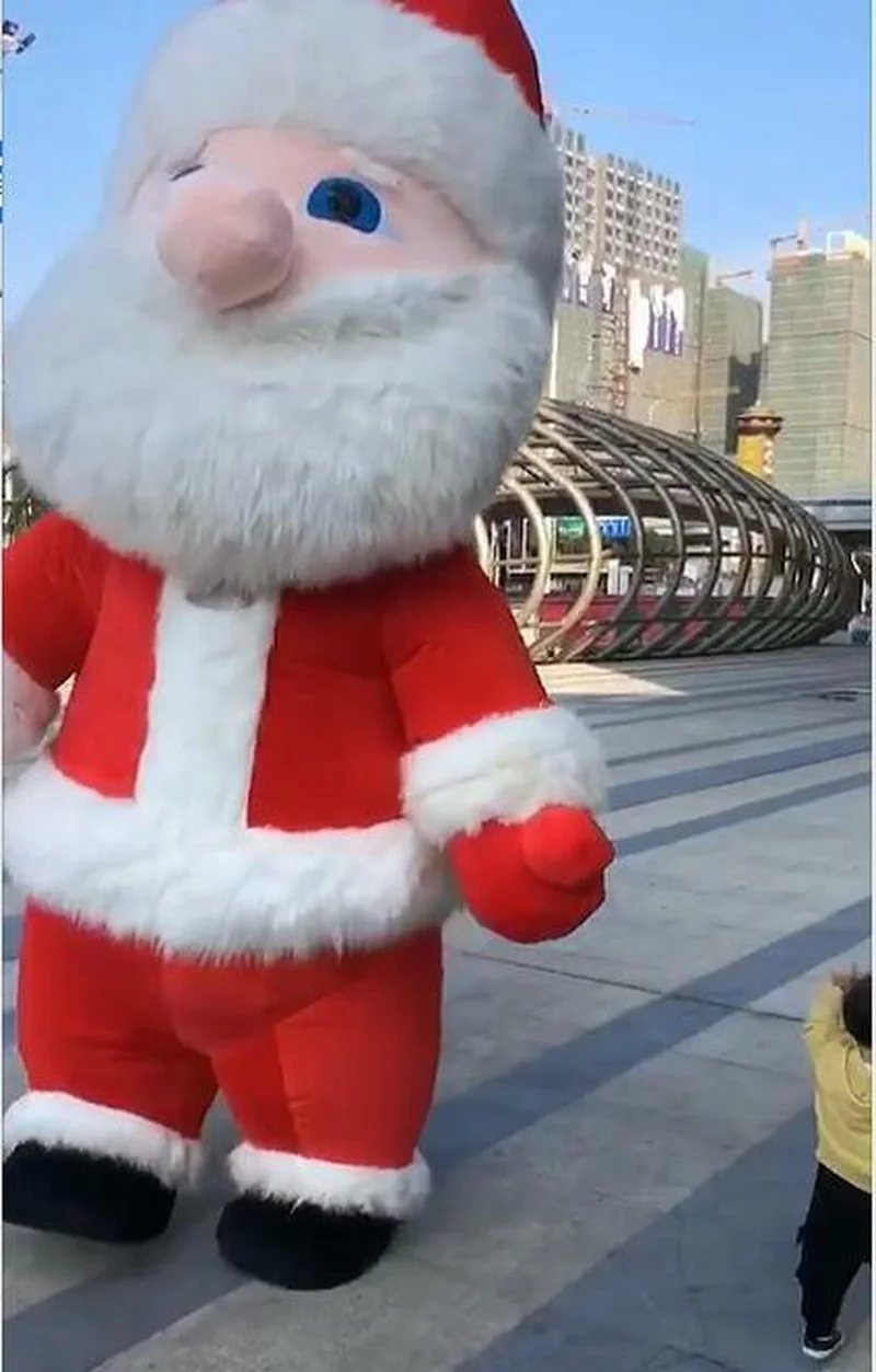 Рождественский надувной костюм Санта-Клауса талисмана костюмы св. Ника косплей