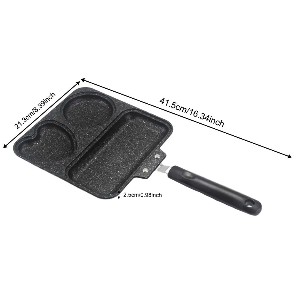 

Newest 3-In-1Frying Pan Egg Pancake Steak Pan Nonstick Stainless Mini Breakfast Egg Frying Pans Kitchen Accessories Cooking Tool