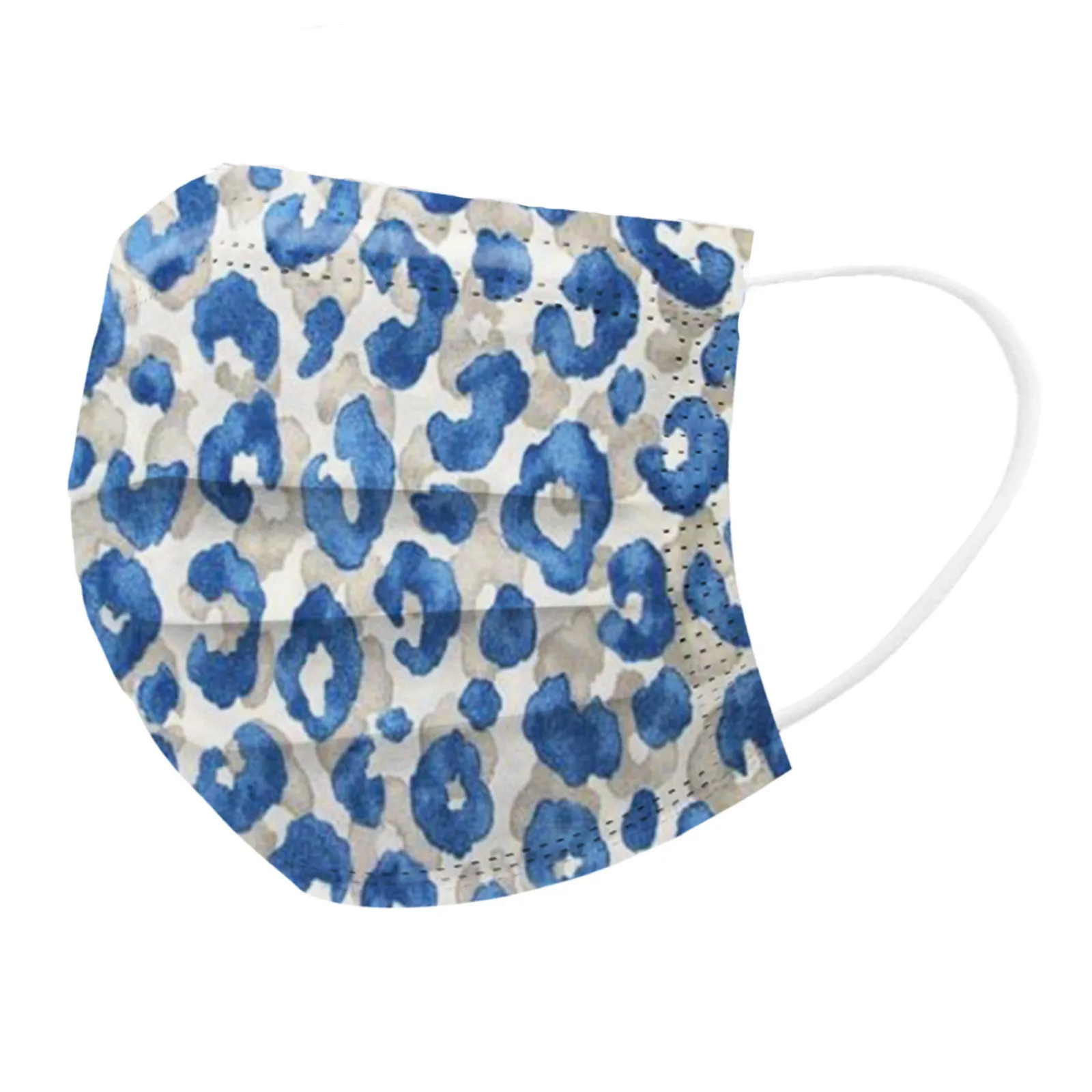 Маска для взрослых с леопардовым принтом 10 шт. 3-слойная одноразовая Пылезащитная