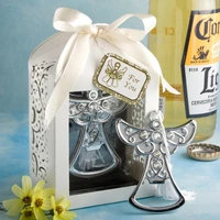 20pcslot party favors wedding gifts personalized beer opener creative angel and cross presents for baby shower guest giveaways