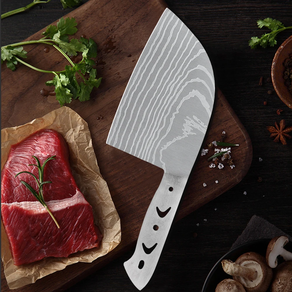 

XYj Chopping Knife DIY Craft Handmade Blank Blade 6.5'' 7'' INCH Knife Blade Anti-rust Non Handle Stainless Steel Blade Tools